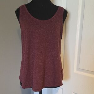 George Maroon Scoop Neck Tank Top